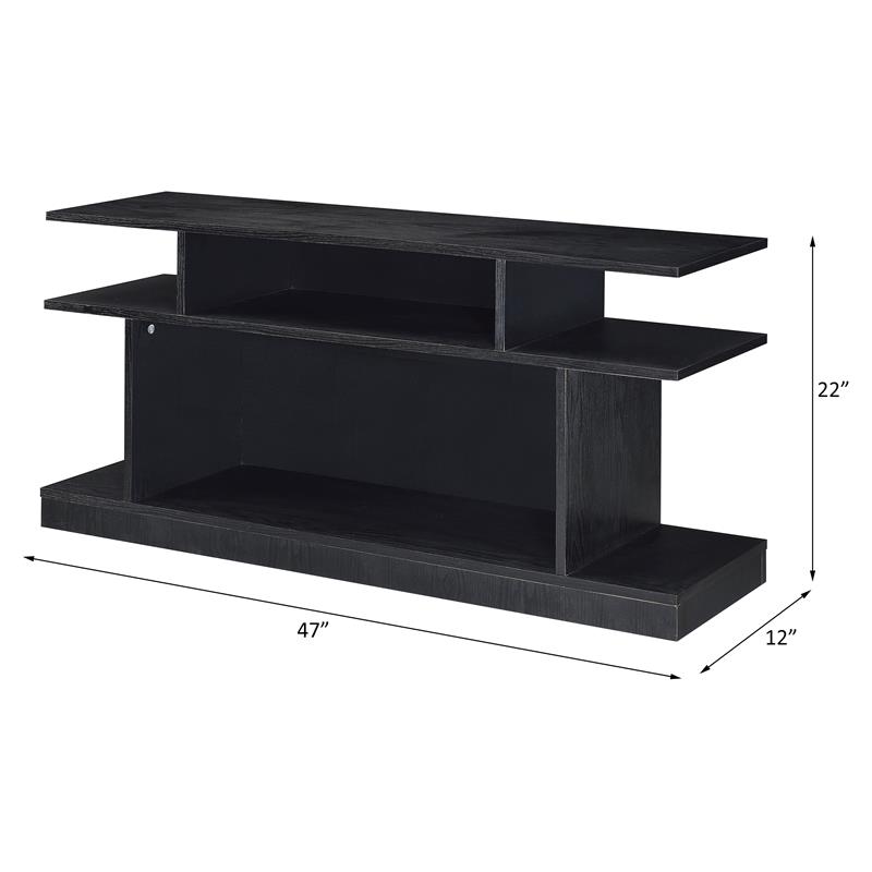 ACME Sollix Wooden Sofa Table with Multiple Storage Compartments in Black