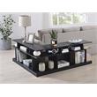 ACME Sollix Wooden Sofa Table with Multiple Storage Compartments in Black