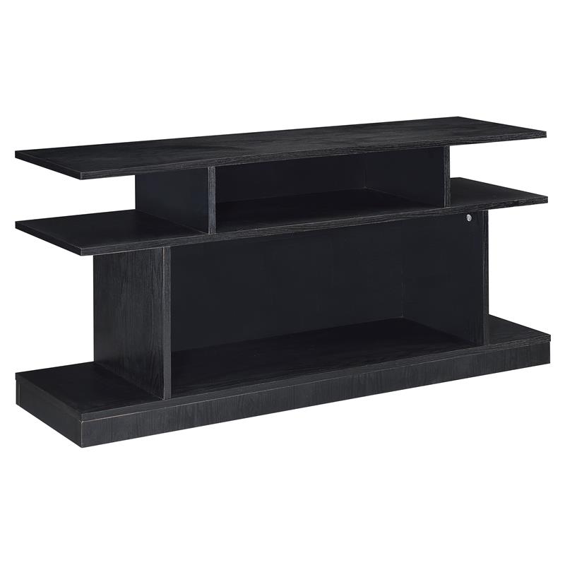 ACME Sollix Wooden Sofa Table with Multiple Storage Compartments in Black