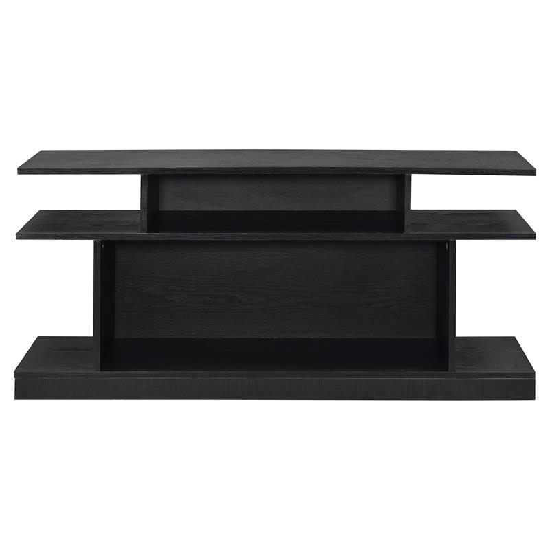 ACME Sollix Wooden Sofa Table with Multiple Storage Compartments in Black