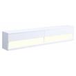 ACME Ximena Wooden Rectangular Floating TV Stand with LED Lighting in White