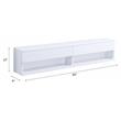 ACME Ximena Wooden Rectangular Floating TV Stand with LED Lighting in White