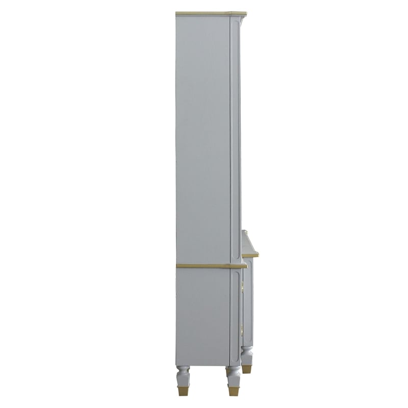 ACME House Marchese Wooden Storage Entertainment Center in Pearl Gray