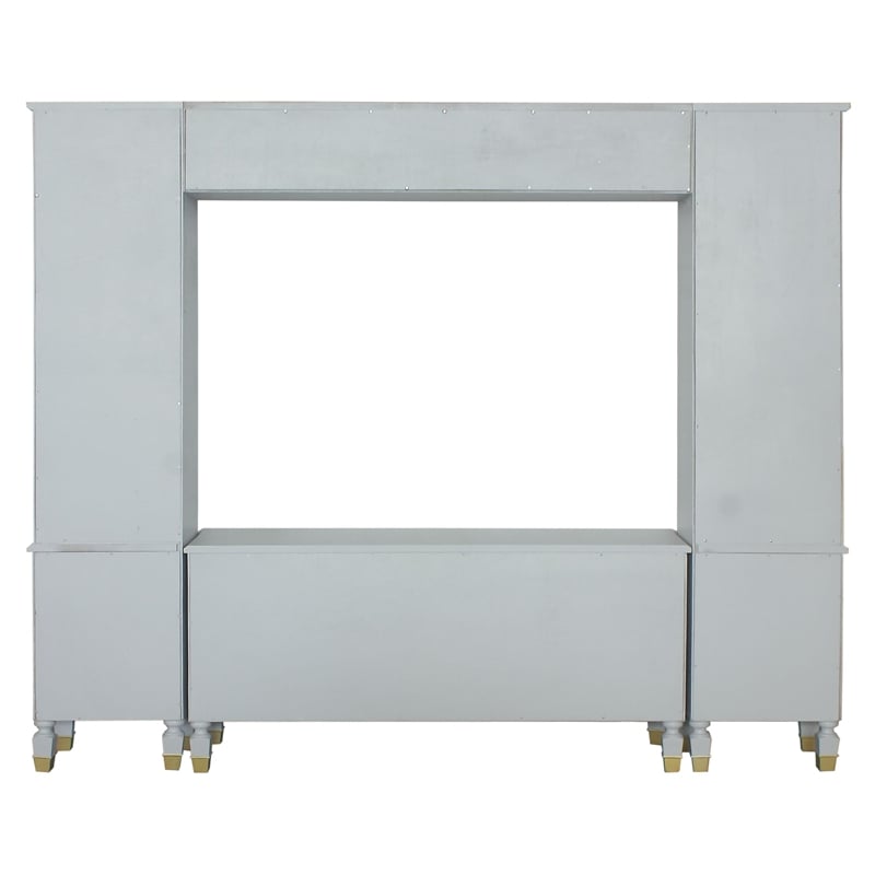 ACME House Marchese Wooden Storage Entertainment Center in Pearl Gray
