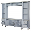ACME House Marchese Wooden Storage Entertainment Center in Pearl Gray