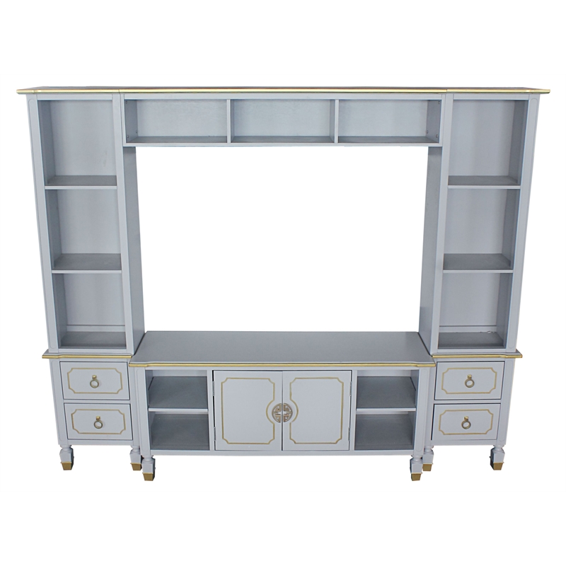 ACME House Marchese Wooden Storage Entertainment Center in Pearl Gray