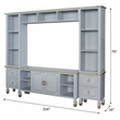 ACME House Marchese Wooden Storage Entertainment Center in Pearl Gray