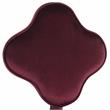 ACME Clover Velvet Upholstered Armless Office Chair with Swivel Seat in Red