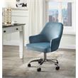 ACME Furniture Vorope Upholstered Velvet Office Chair with Padded Seat in Blue