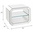 ACME Dominic Glass Accent Table with Rectangular Top in Mirrored and Clear