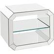 ACME Dominic Glass Accent Table with Rectangular Top in Mirrored and Clear