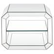 ACME Dominic Glass Accent Table with Rectangular Top in Mirrored and Clear