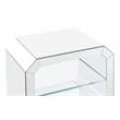 ACME Dominic Glass Accent Table with Rectangular Top in Mirrored and Clear