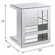 ACME Dominic Glass Accent Table with Magazine Rack in Mirrored and Clear