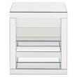 ACME Dominic Glass Accent Table with Magazine Rack in Mirrored and Clear