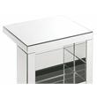 ACME Dominic Glass Accent Table with Magazine Rack in Mirrored and Clear