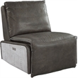ACME Metier Power Motion Recliner in Gray Top Grain Leather and Aluminum
