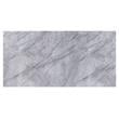 ACME Satinka Stainless Steel Base Dining Table in Light Gray and Mirrored Silver