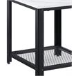 ACME Taurus Square Faux Marble Top End Tablein White and Black