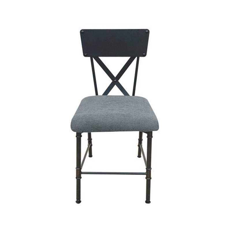 ACME Brantley Wooden Armless Office Chair in Antique Oak and Sandy Gray
