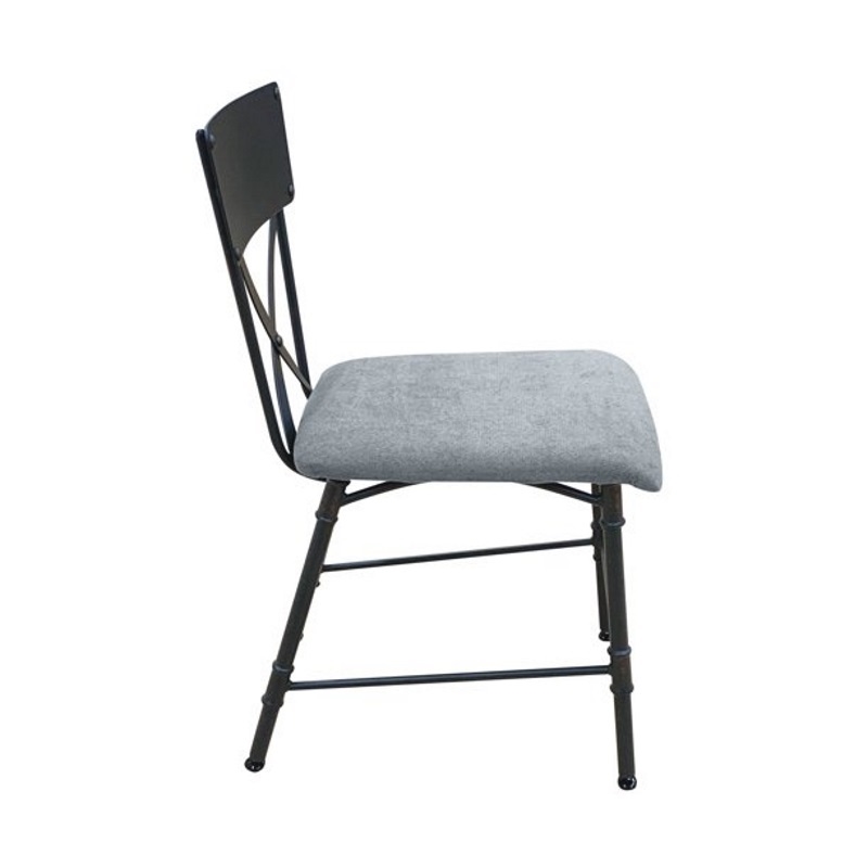 ACME Brantley Wooden Armless Office Chair in Antique Oak and Sandy Gray