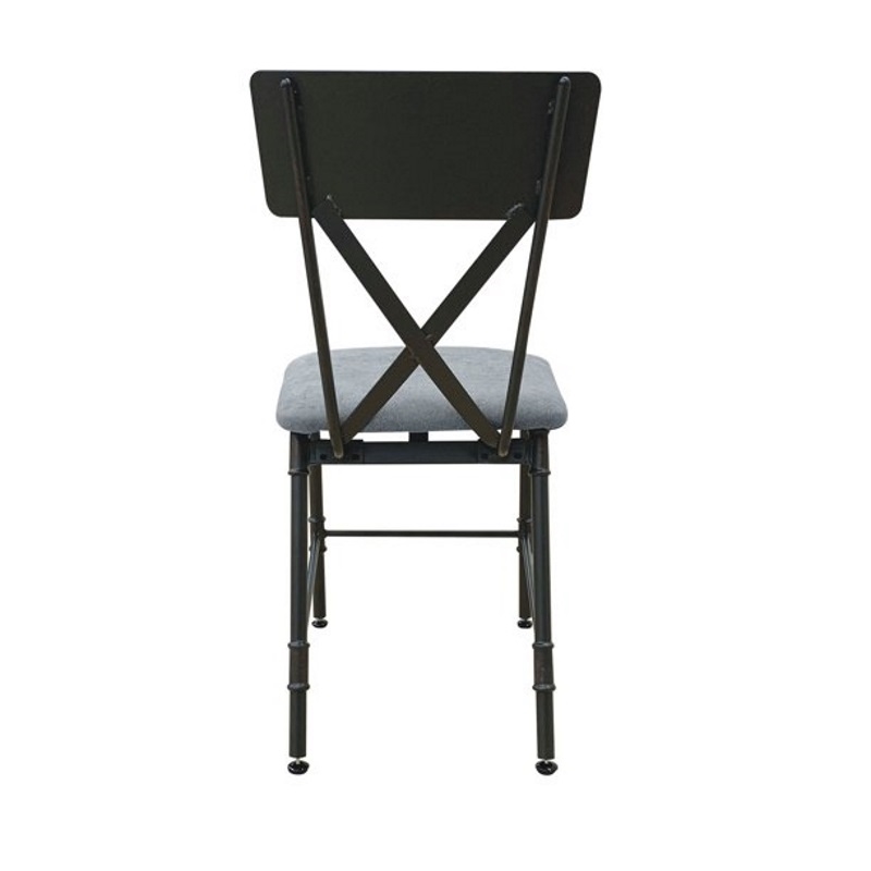 ACME Brantley Wooden Armless Office Chair in Antique Oak and Sandy Gray