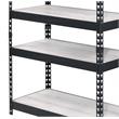 ACME Decmus Rectangular Metal Bookshelf with 4 Shelves in Natural and Black