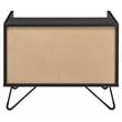 ACME Melkree Wooden Accent Table with Storage Drawer in Oak and Black