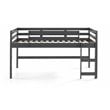 ACME Lara Twin Wooden Loft Bed with Guard Rail and Reversible Ladder in Gray