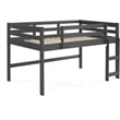 ACME Lara Twin Wooden Loft Bed with Guard Rail and Reversible Ladder in Gray