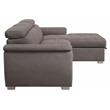 ACME Haruko Sleeper Sectional Sofa with Storage in Light Brown Fabric