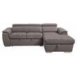 ACME Haruko Sleeper Sectional Sofa with Storage in Light Brown Fabric