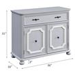 ACME Enyin Wooden Rectangular 1-Drawer Storage Cabinet with Double Door in Gray