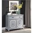 ACME Enyin Wooden Rectangular 1-Drawer Storage Cabinet with Double Door in Gray