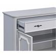 ACME Enyin Wooden Rectangular 1-Drawer Storage Cabinet with Double Door in Gray