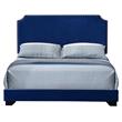 ACME Haemon Fabric Upholstered Queen Bed with Nailhead Trim in Blue