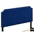 ACME Haemon Fabric Upholstered Queen Bed with Nailhead Trim in Blue