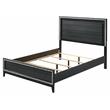 ACME Haiden Wooden Eastern King Bed with LED Lighting in Weathered Black