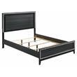 ACME Haiden Wooden Eastern King Bed with LED Lighting in Weathered Black
