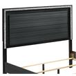 ACME Haiden Wooden Eastern King Bed with LED Lighting in Weathered Black