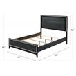 ACME Haiden Wooden Eastern King Bed with LED Lighting in Weathered Black