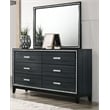 ACME Haiden Rectangular Wood Frame Dresser Mirror in Weathered Black