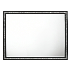acme haiden rectangular wood frame dresser mirror in weathered black
