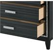 ACME Haiden 5-Drawer Wooden Chest with Shimmering Trim in Weathered Black