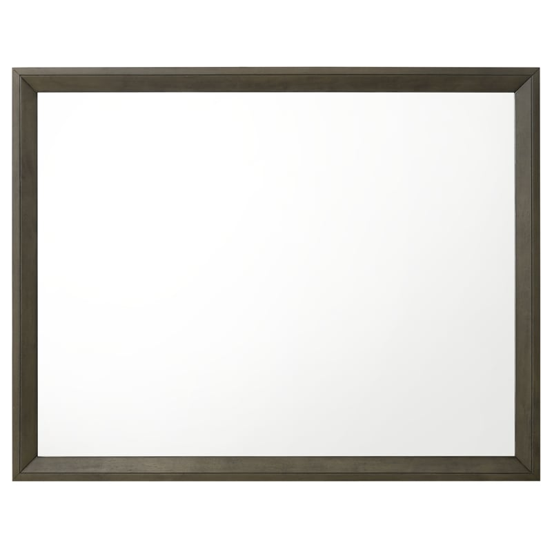 ACME Ilana Horizontal Rectangular Dresser Mirror with Wooden Frame in Gray