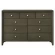 ACME Ilana Rectangular Wooden Dresser with 9 Drawers in Gray