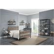 ACME Brantley Rectangular Metal Bookshelf in Antique Oak and Sandy Gray