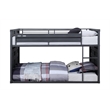 ACME Cargo Container Style Metal Twin over Twin Bunk Bed in Gunmetal