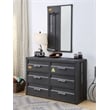 ACME Cargo Container Style Rectangular 6-Drawer Dresser in Gunmetal Metal