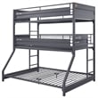 ACME Cargo Twin over Twin over Full Metal Triple Bunk Bed in Gunmetal
